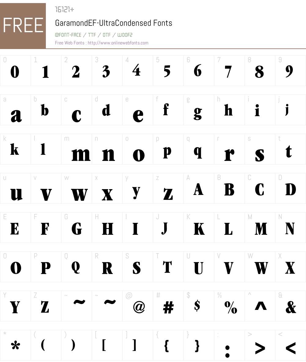 GaramondEF Font Screenshots