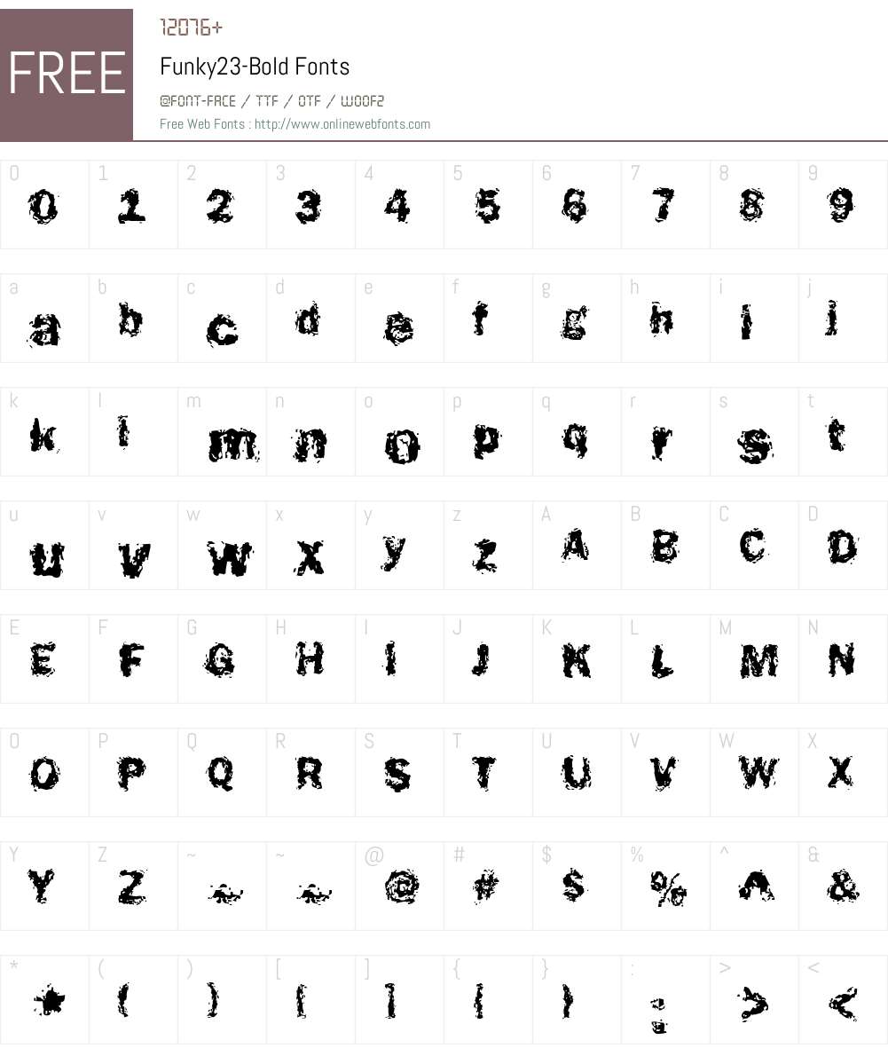 Funky23 Font Screenshots
