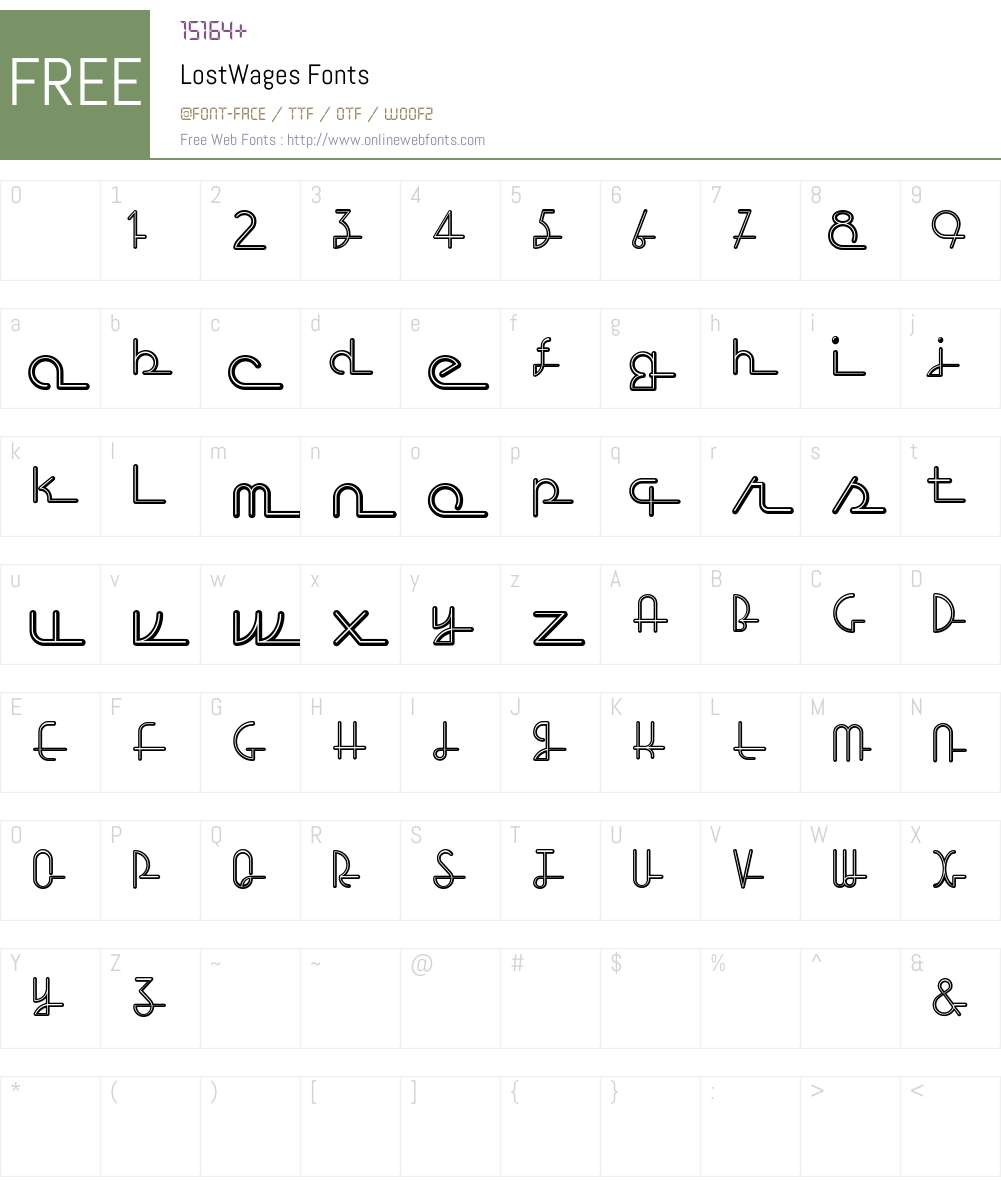 LostWages Font Screenshots