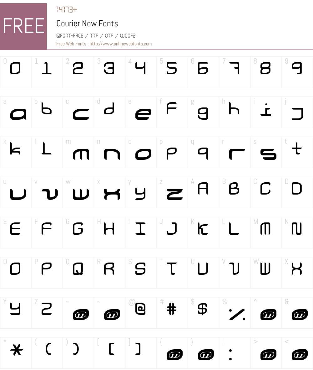 Courier Now Font Screenshots