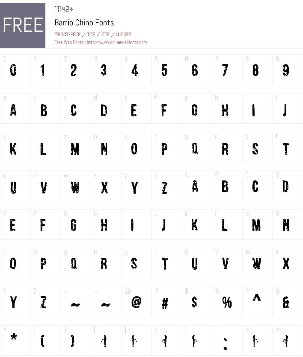 Barrio Chino Font Screenshots