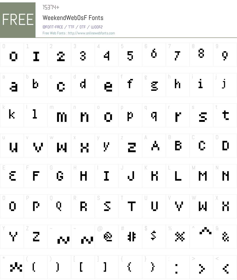 WeekendWebW01-OsF Font Screenshots