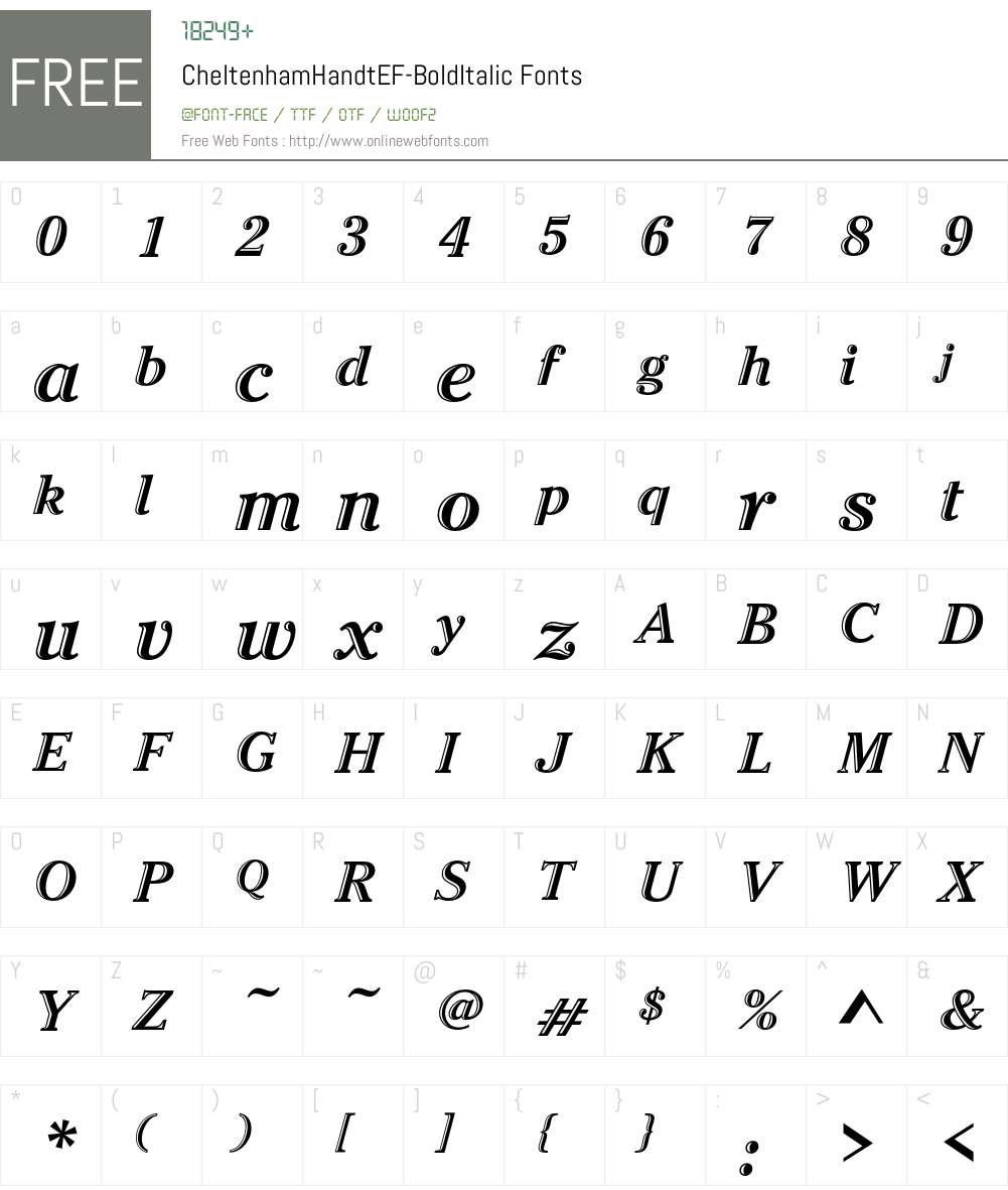 CheltenhamHandtEF Font Screenshots