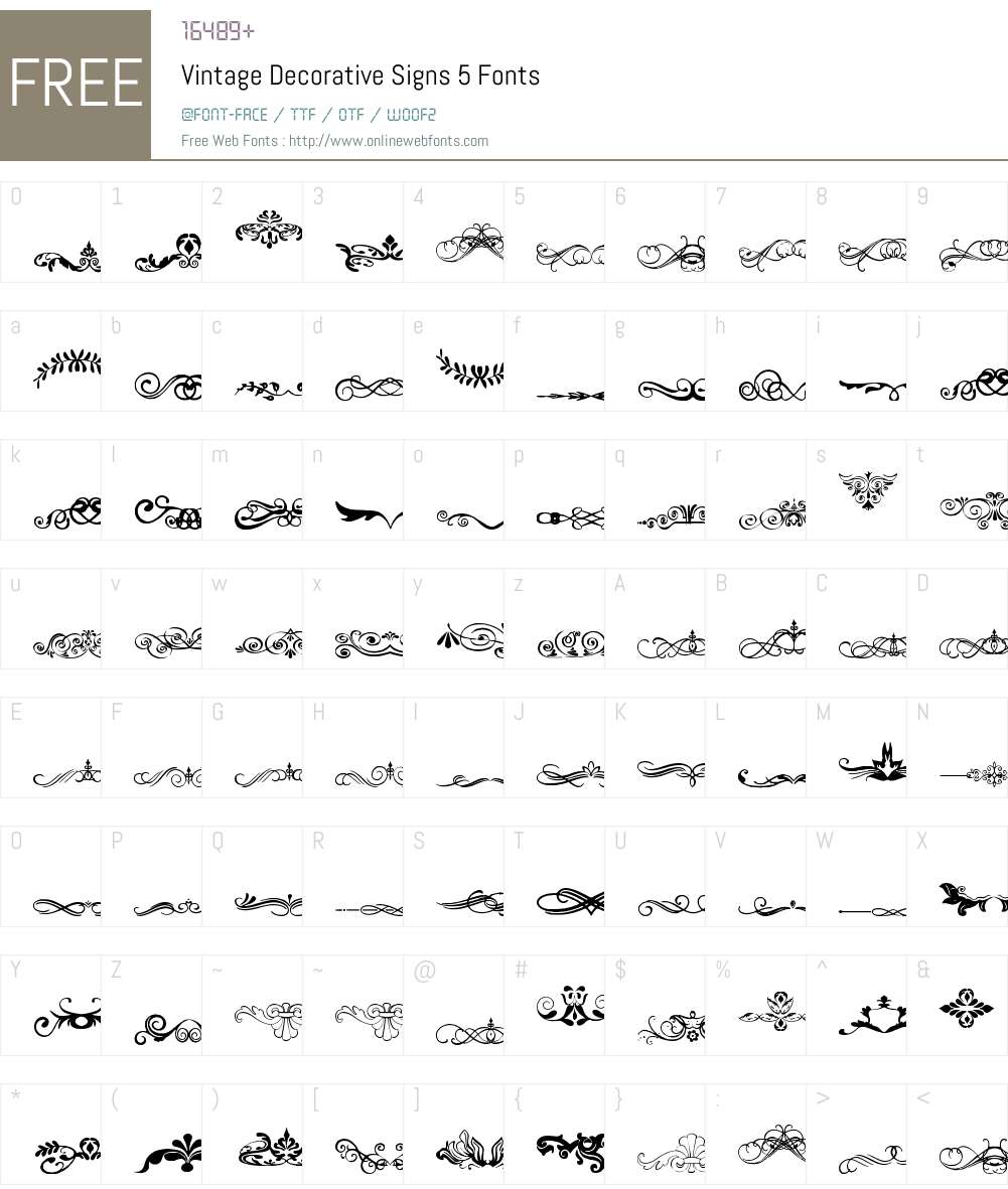 Vintage Decorative Signs 5 Font Screenshots