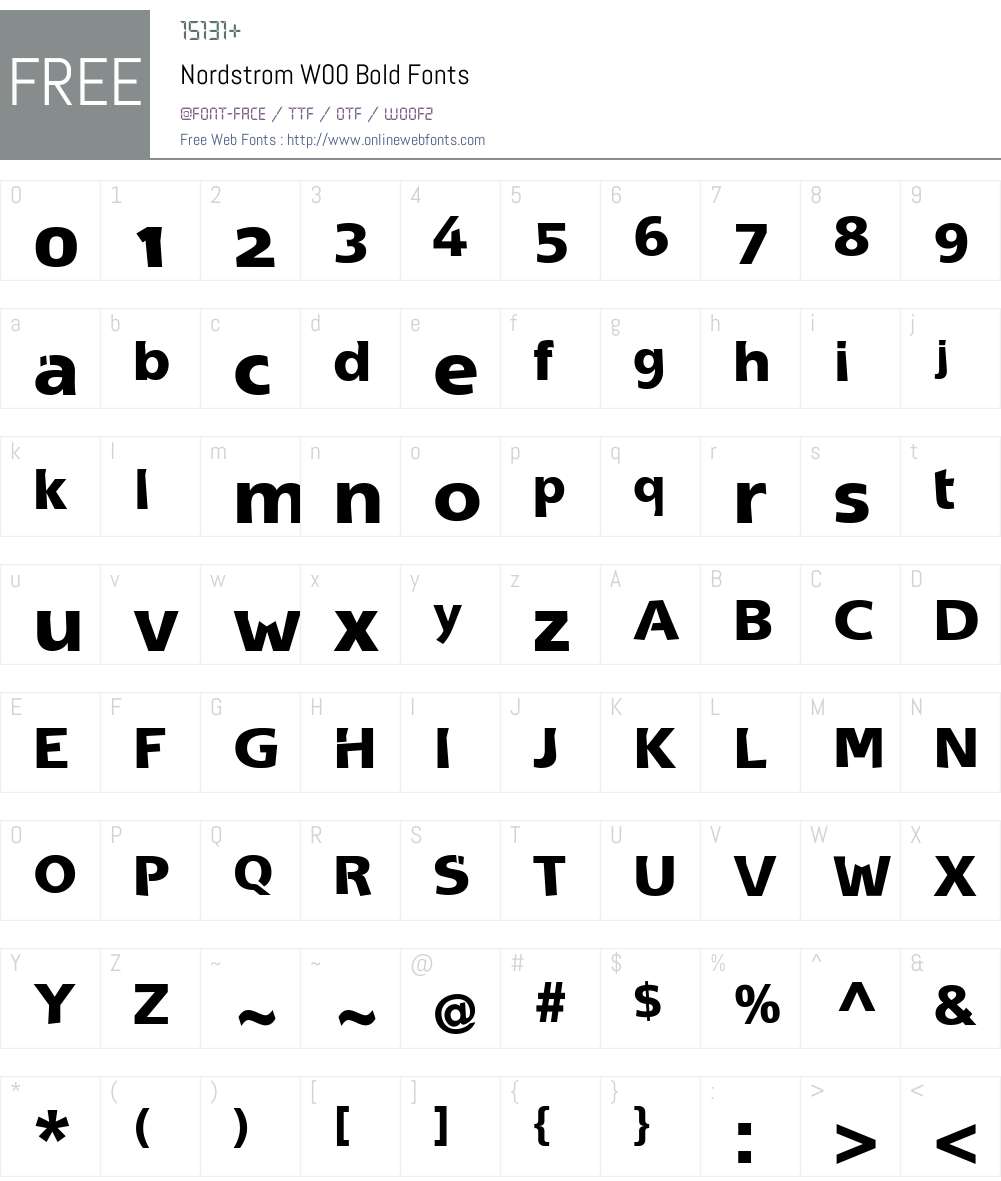 Nordstrom Font Screenshots