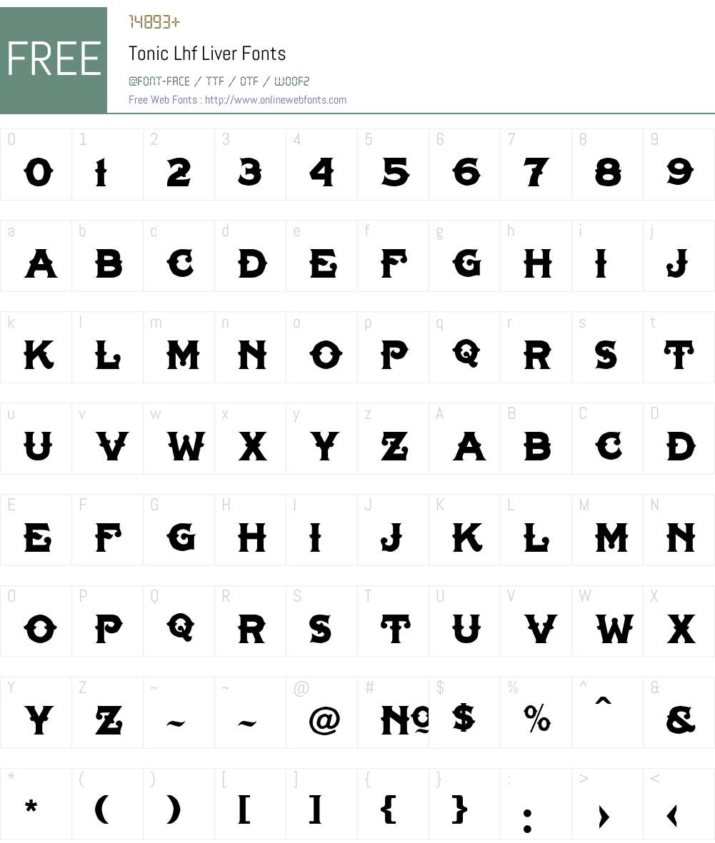 Tonic Lhf Liver Font Screenshots