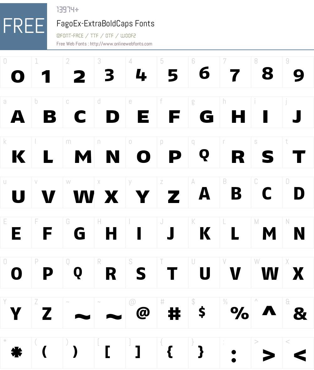 FagoEx Font Screenshots
