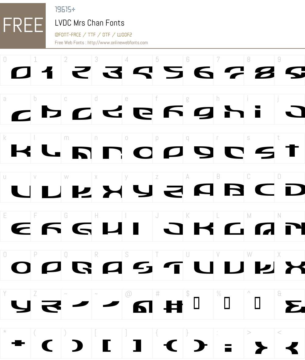 LVDC Mrs Chan Font Screenshots