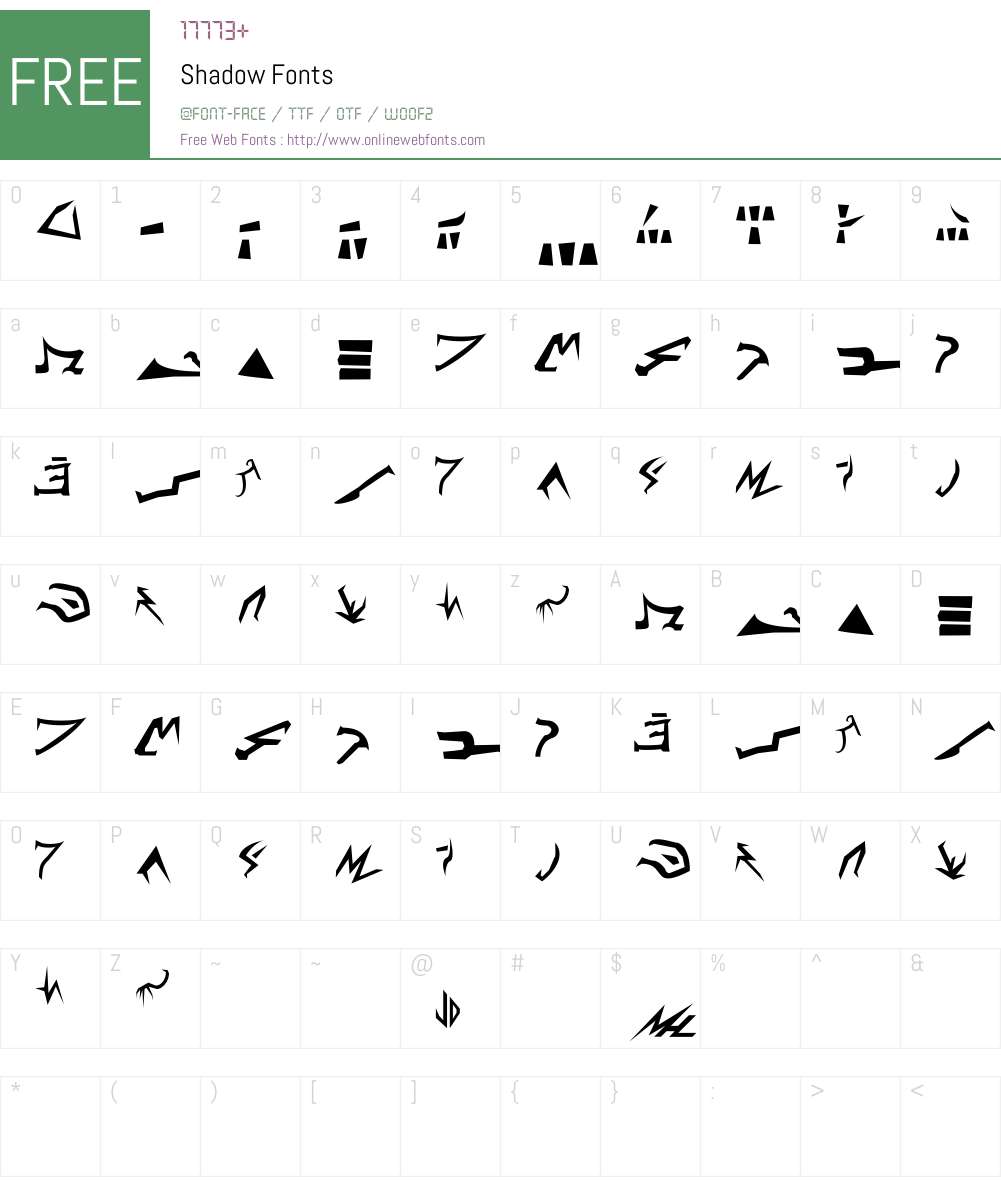 Shadow Font Screenshots