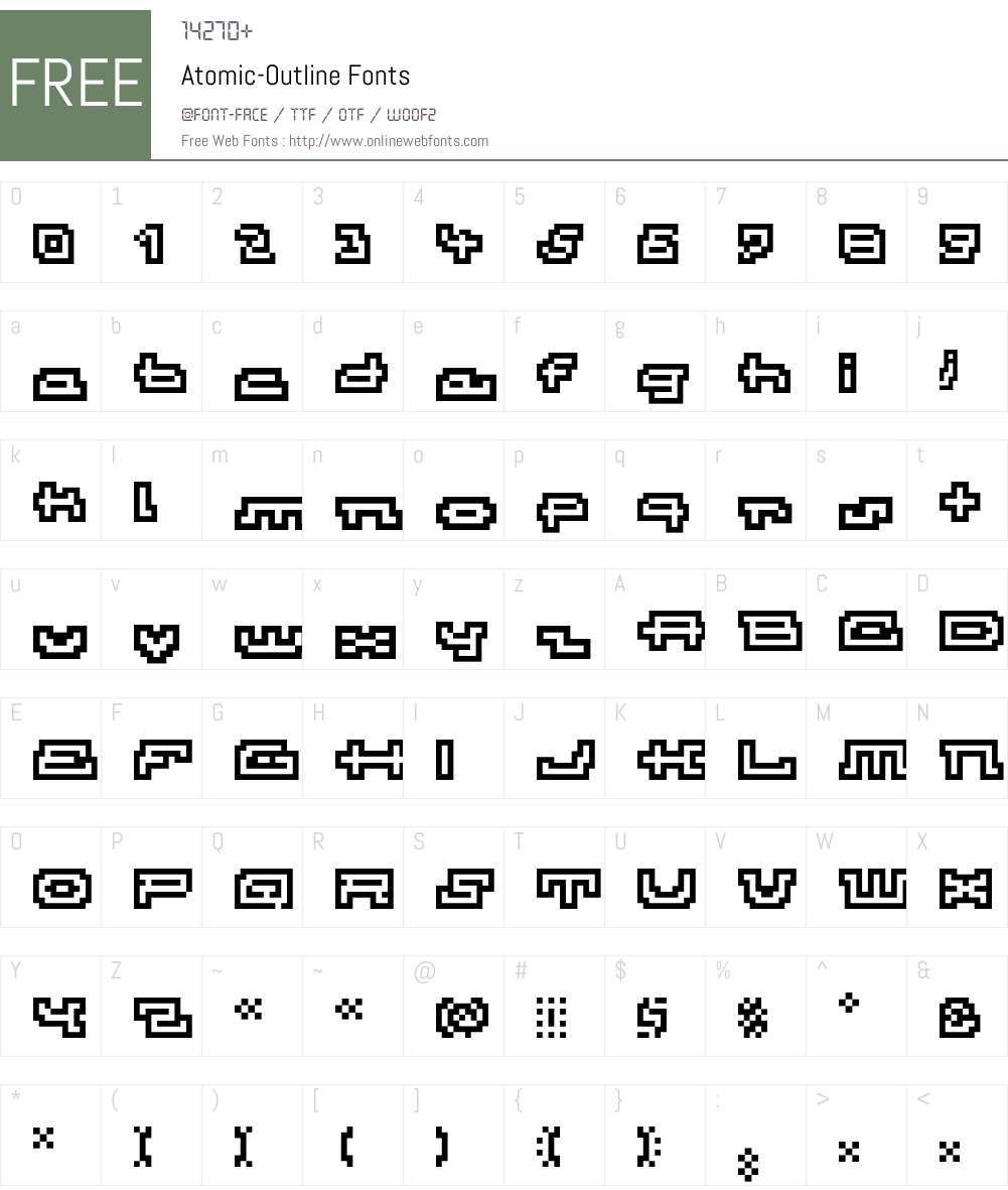 Atomic Font Screenshots