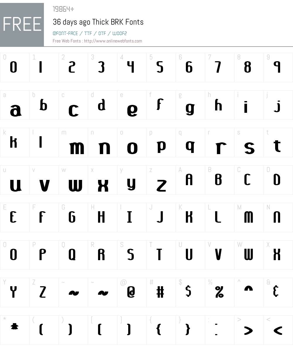 36 days ago Thick BRK Font Screenshots