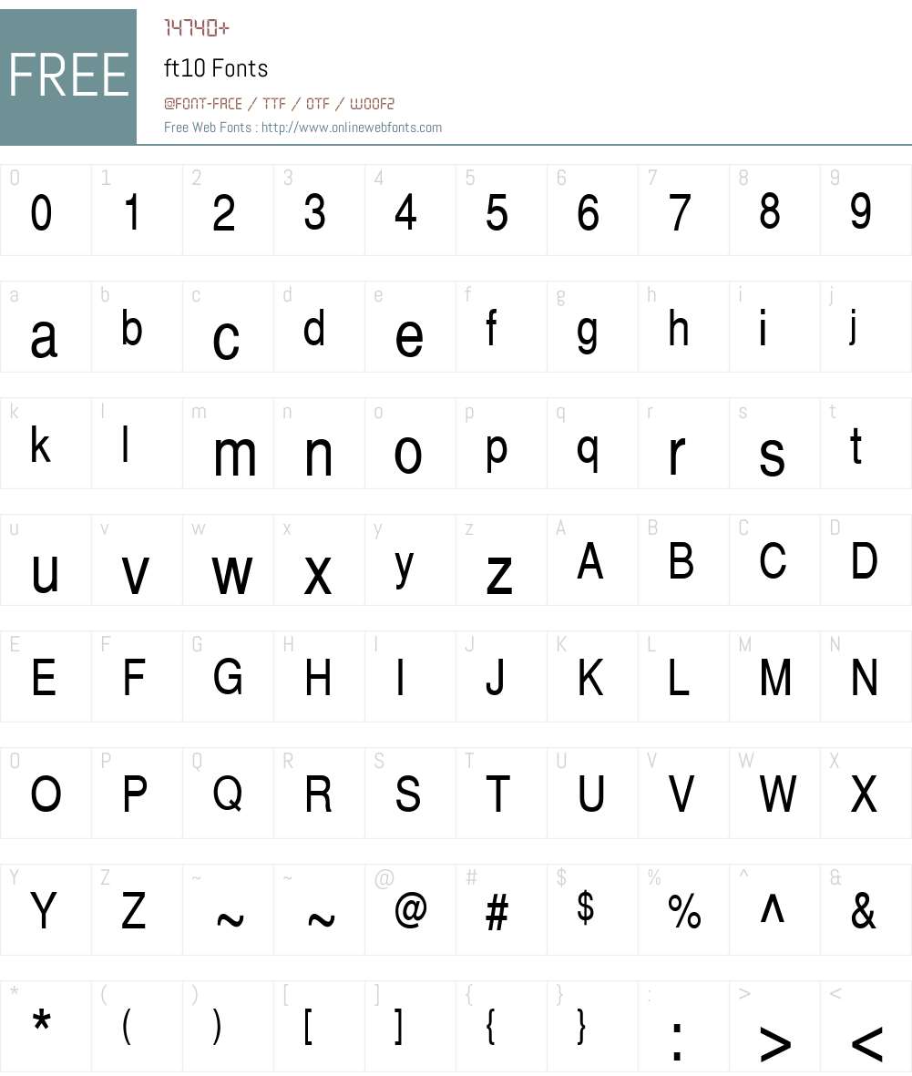 ft10 Font Screenshots
