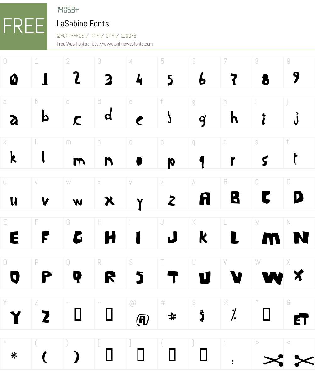 LaSabine Font Screenshots
