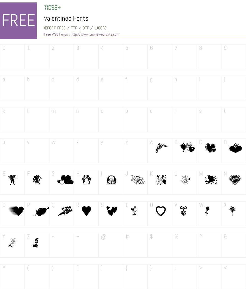 valentinec Font Screenshots