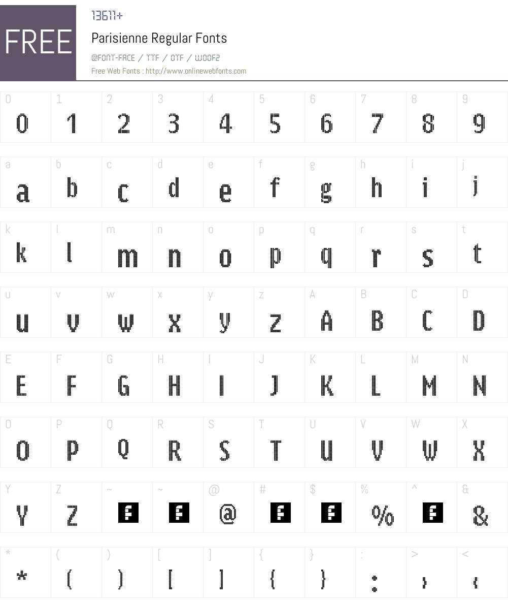 Parisienne Font Screenshots