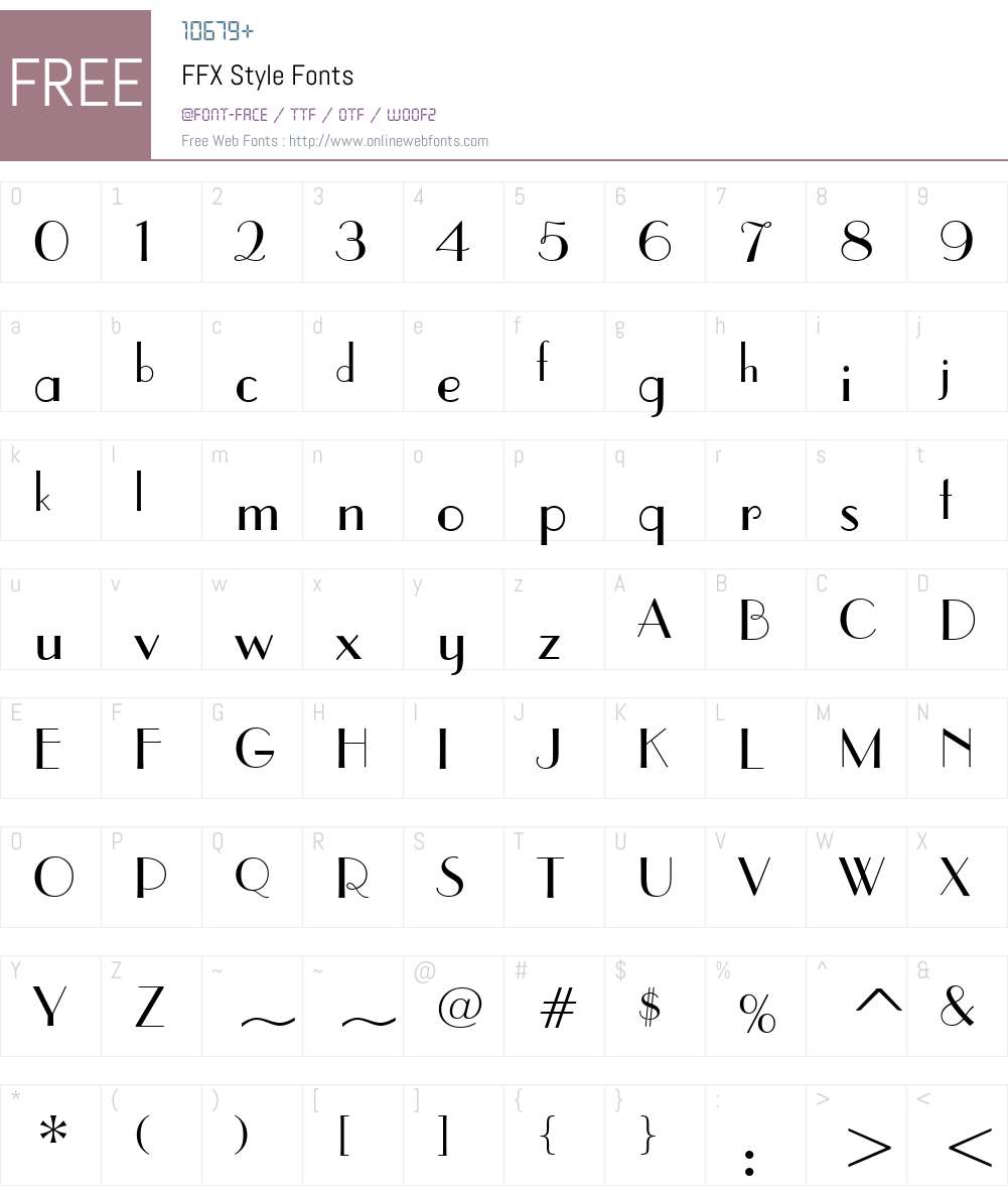 FFX Style Font Screenshots