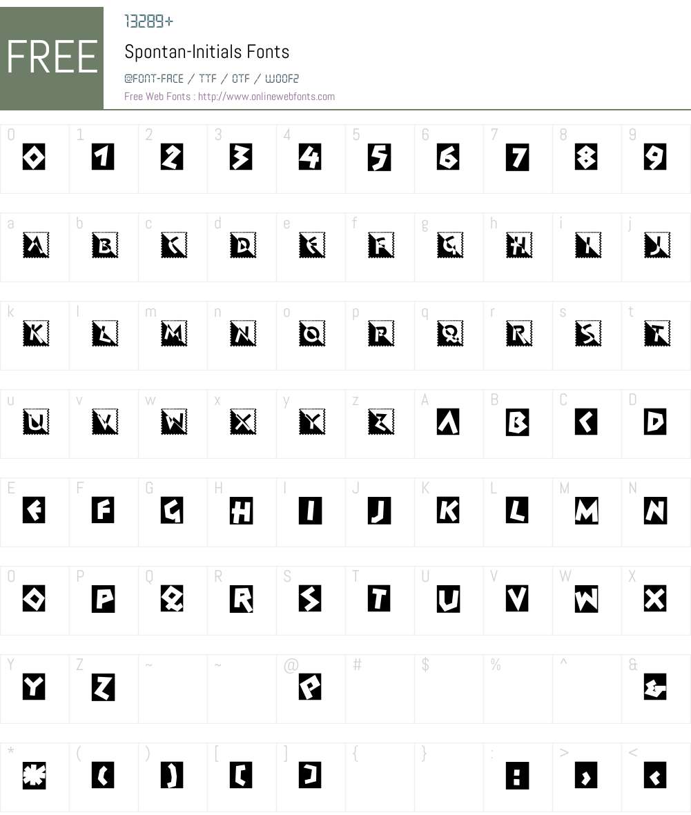 Spontan Font Screenshots