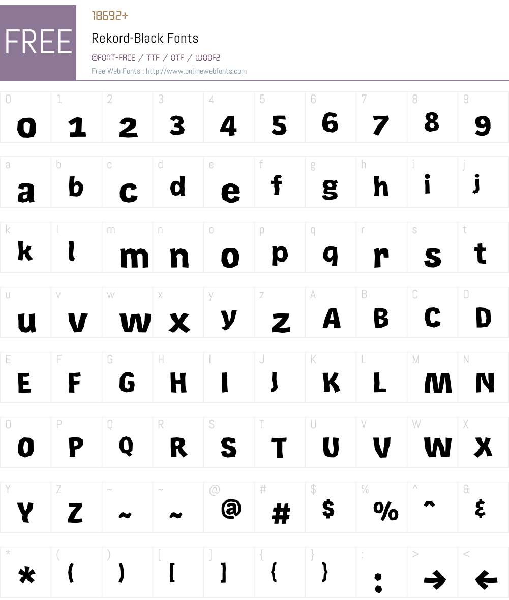 Rekord Font Screenshots
