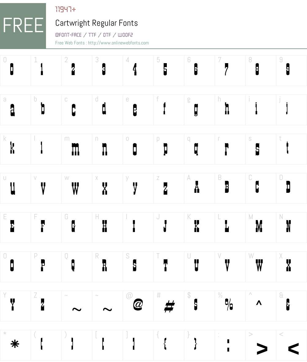Cartwright Font Screenshots