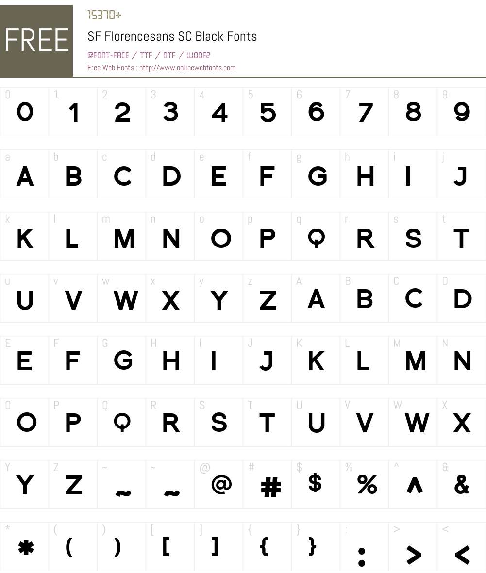 SF Florencesans SC Black Font Screenshots