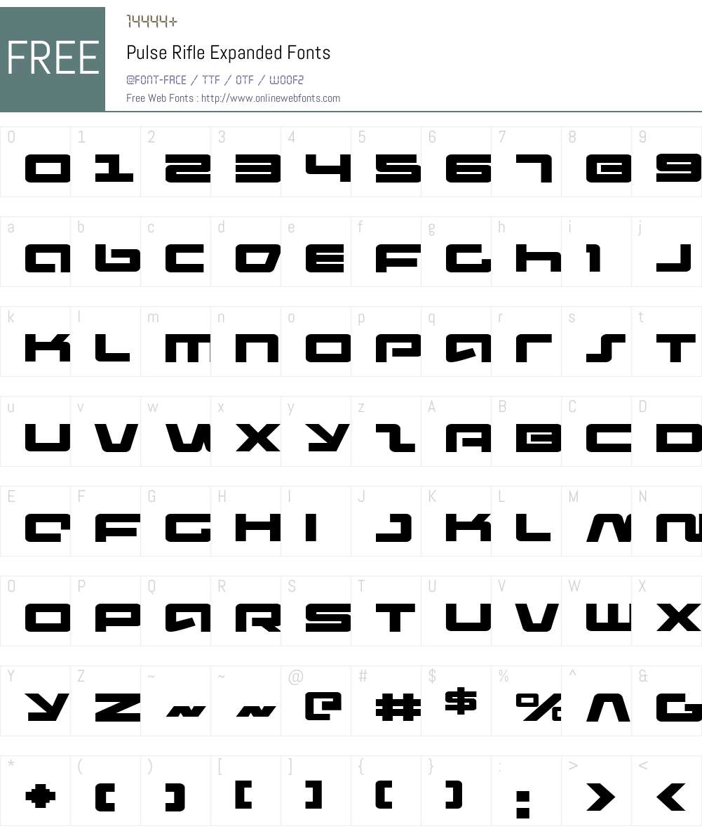 Pulse Rifle Expanded Font Screenshots