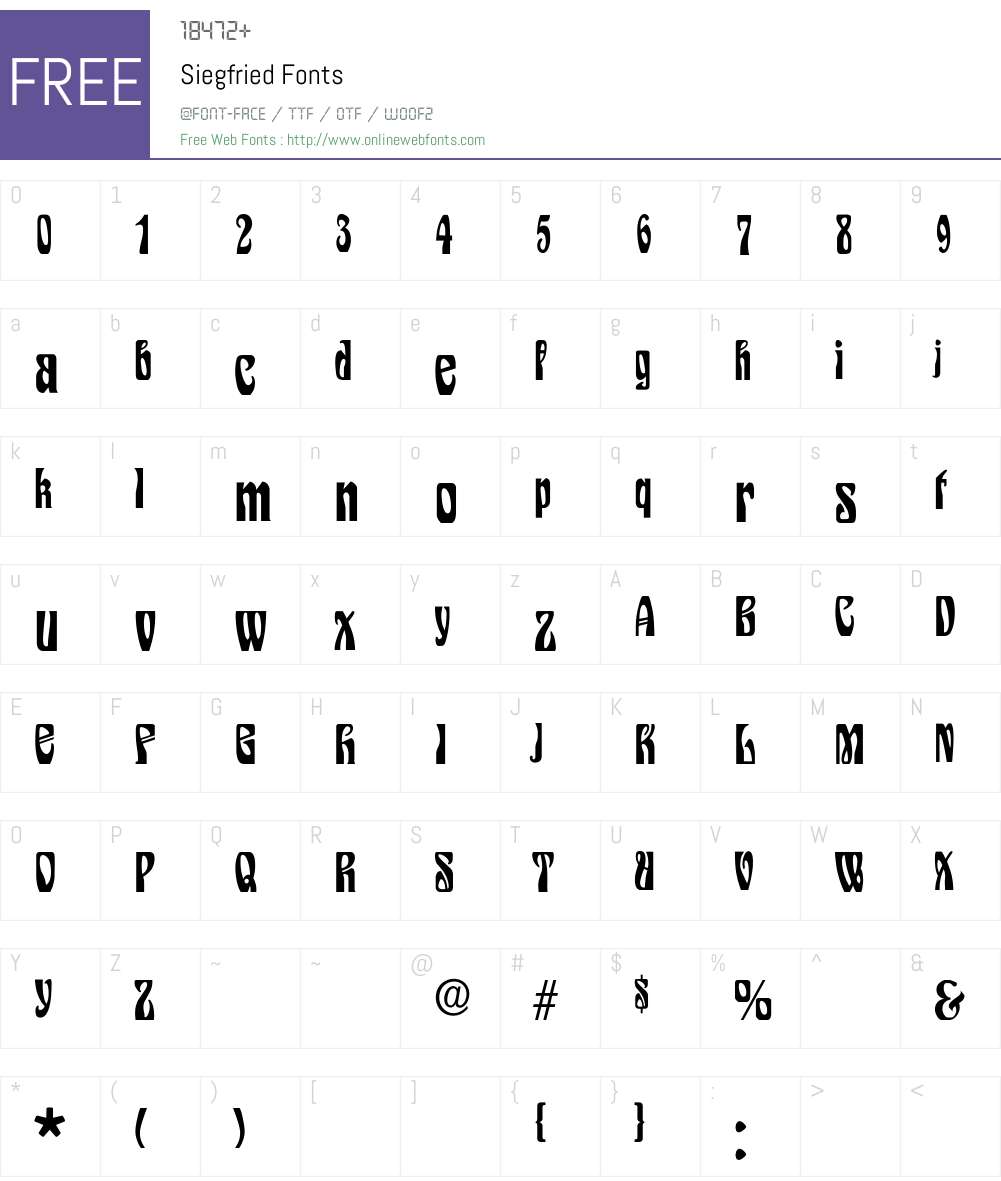 Siegfried Font Screenshots