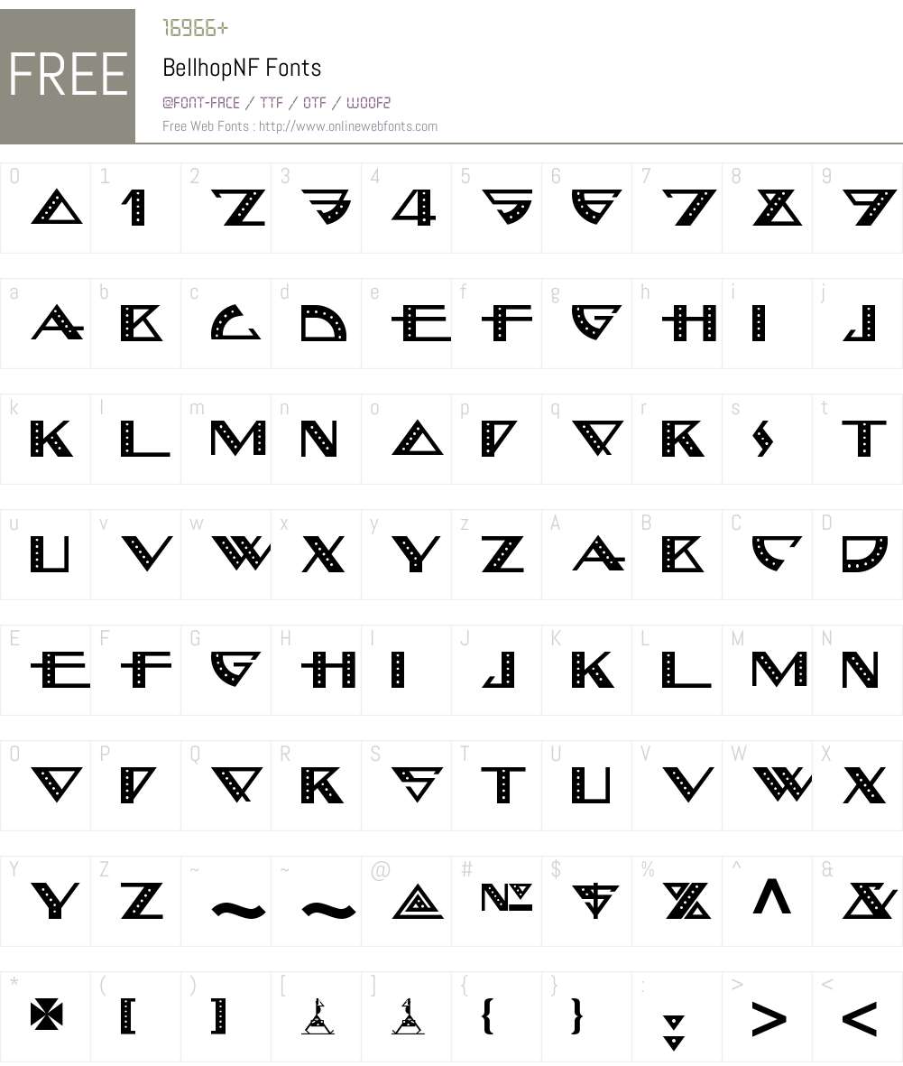 Bellhop NF Font Screenshots