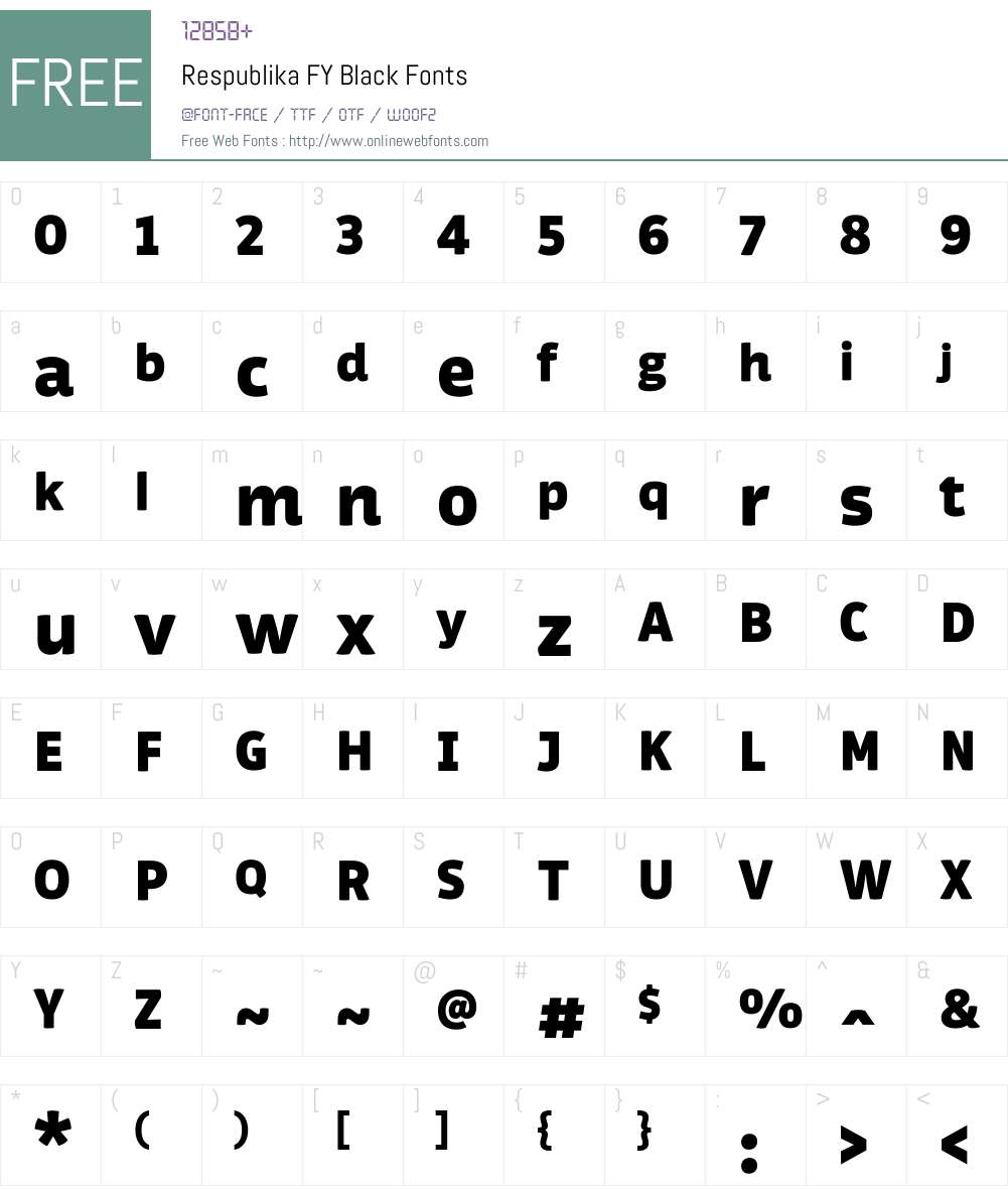 Respublika FY Font Screenshots