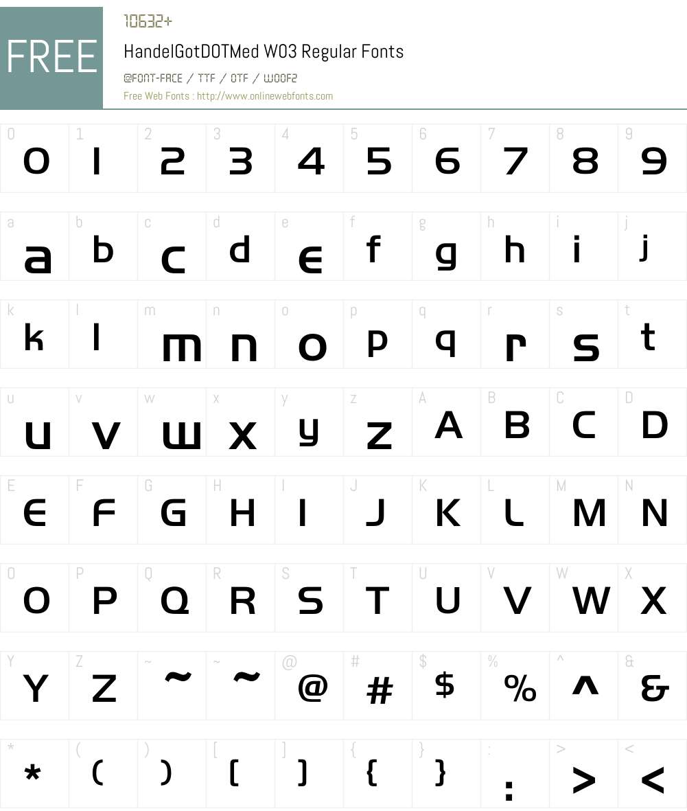 Handel Gothic Font Screenshots