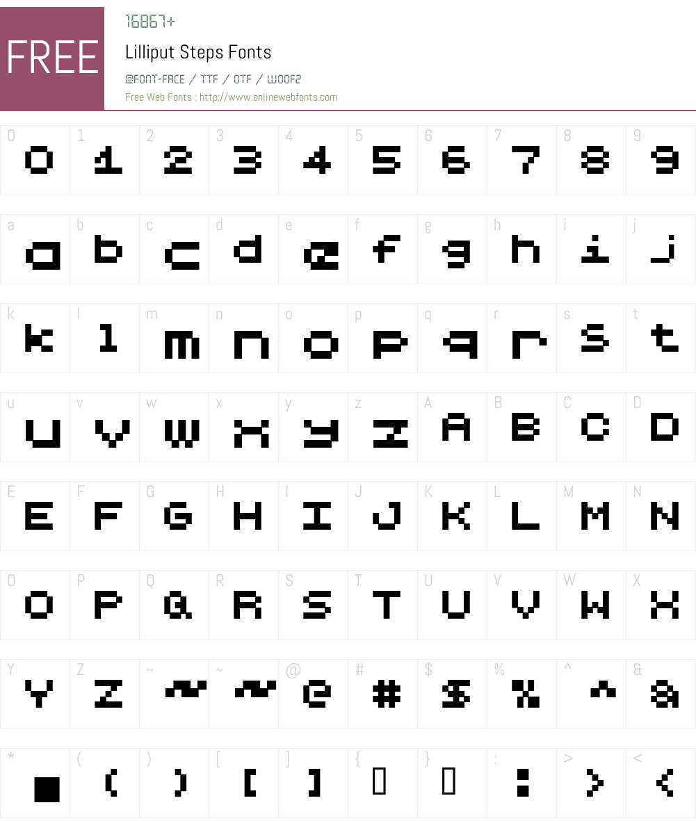 Lilliput Steps Font Screenshots