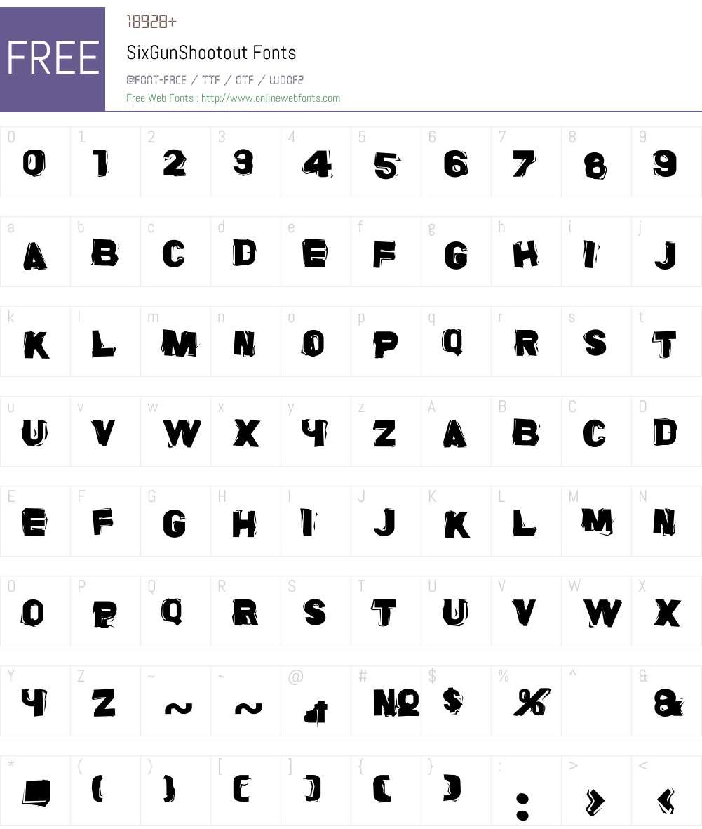 Six Font Screenshots