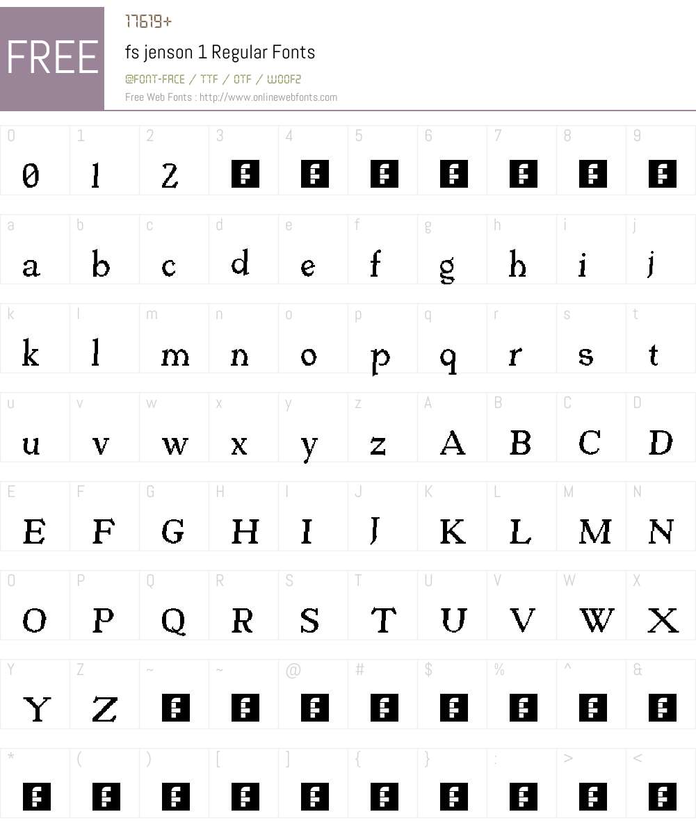 fs jenson 1 Font Screenshots