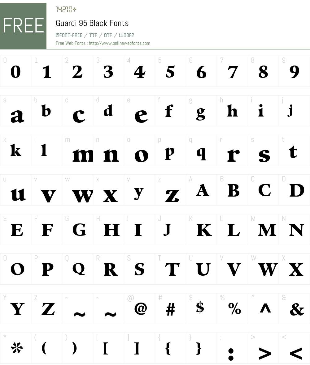 Guardi Font Screenshots