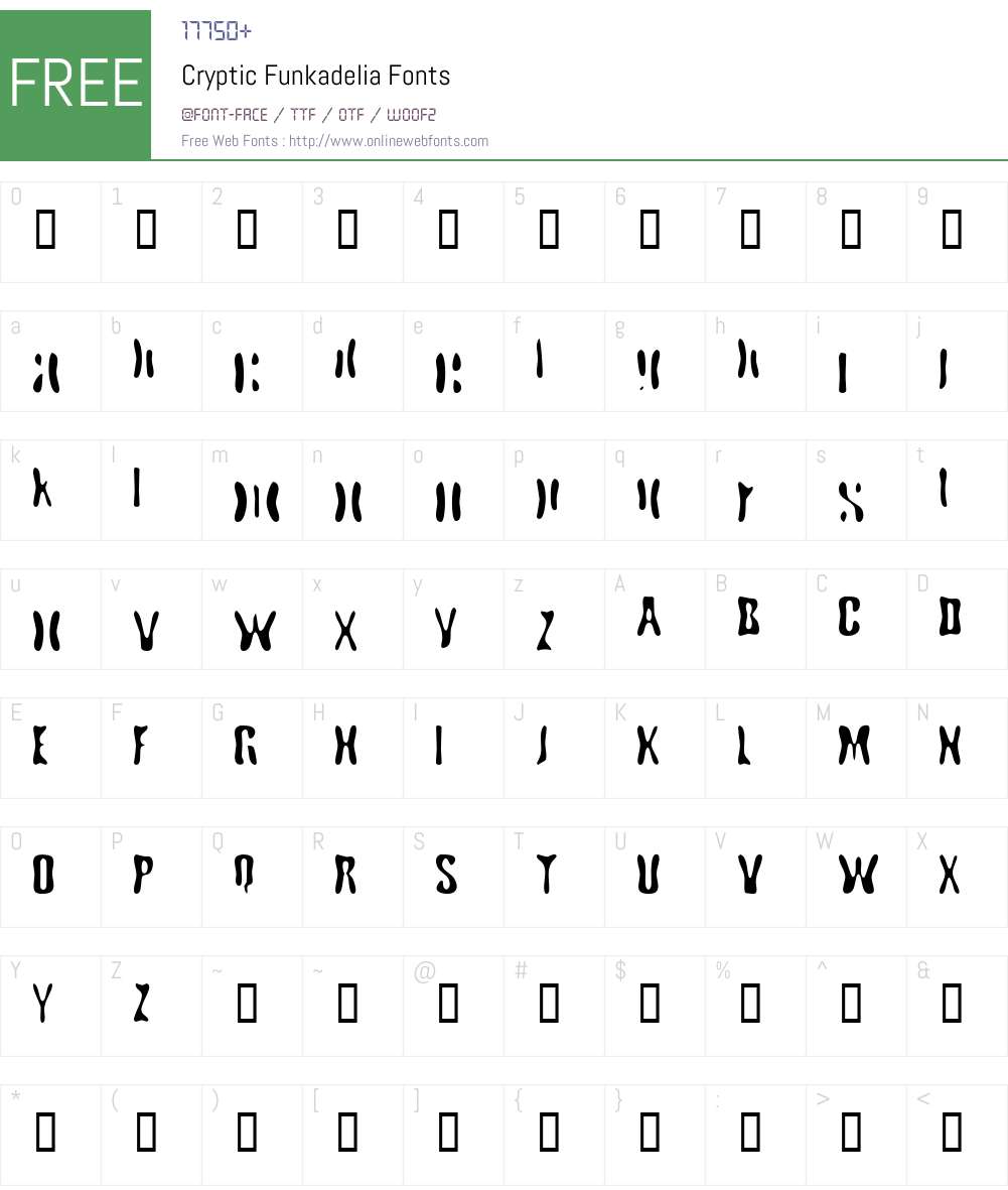 Cryptic Funkadelia Font Screenshots