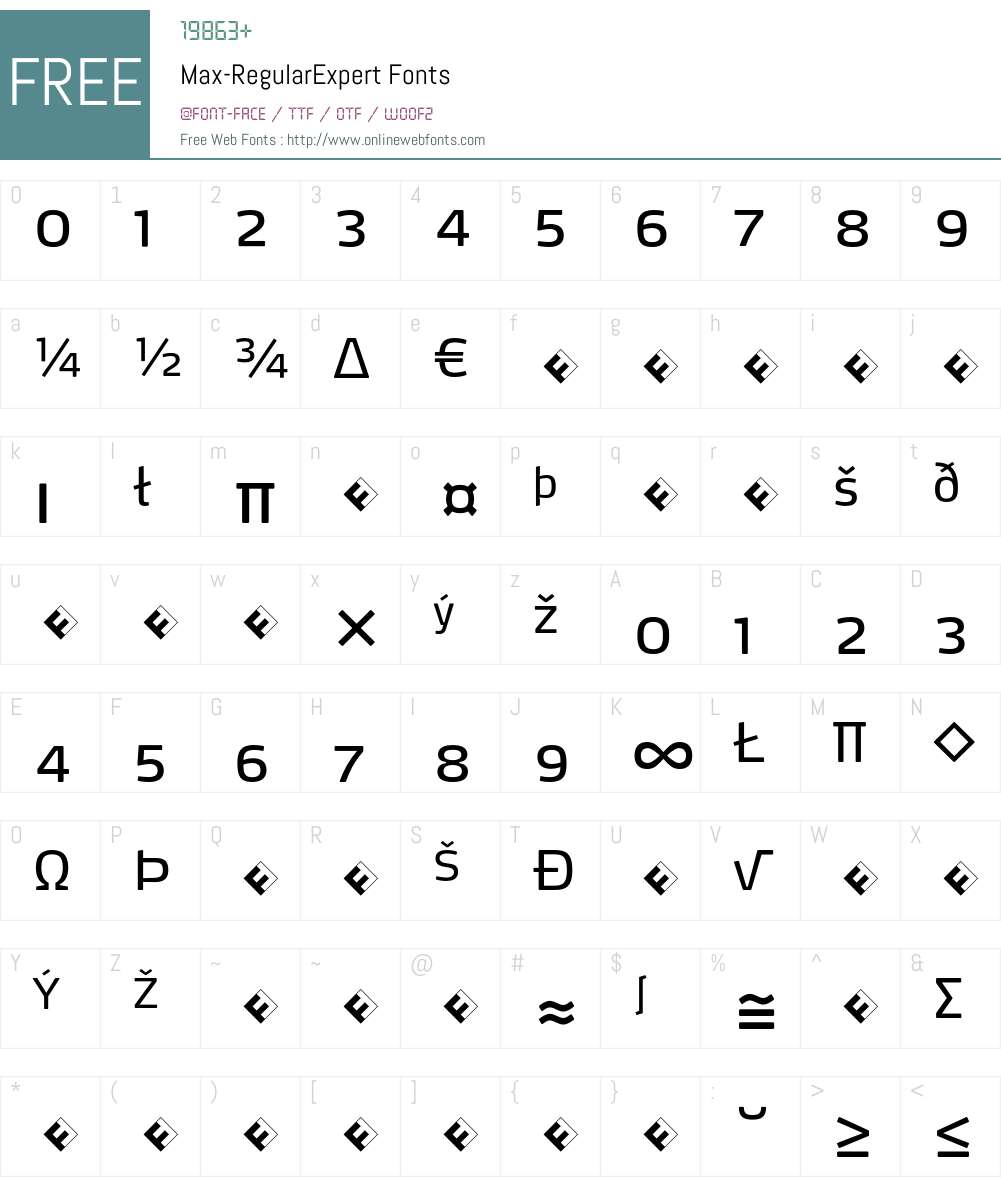 Max-RegularExpert Font Screenshots