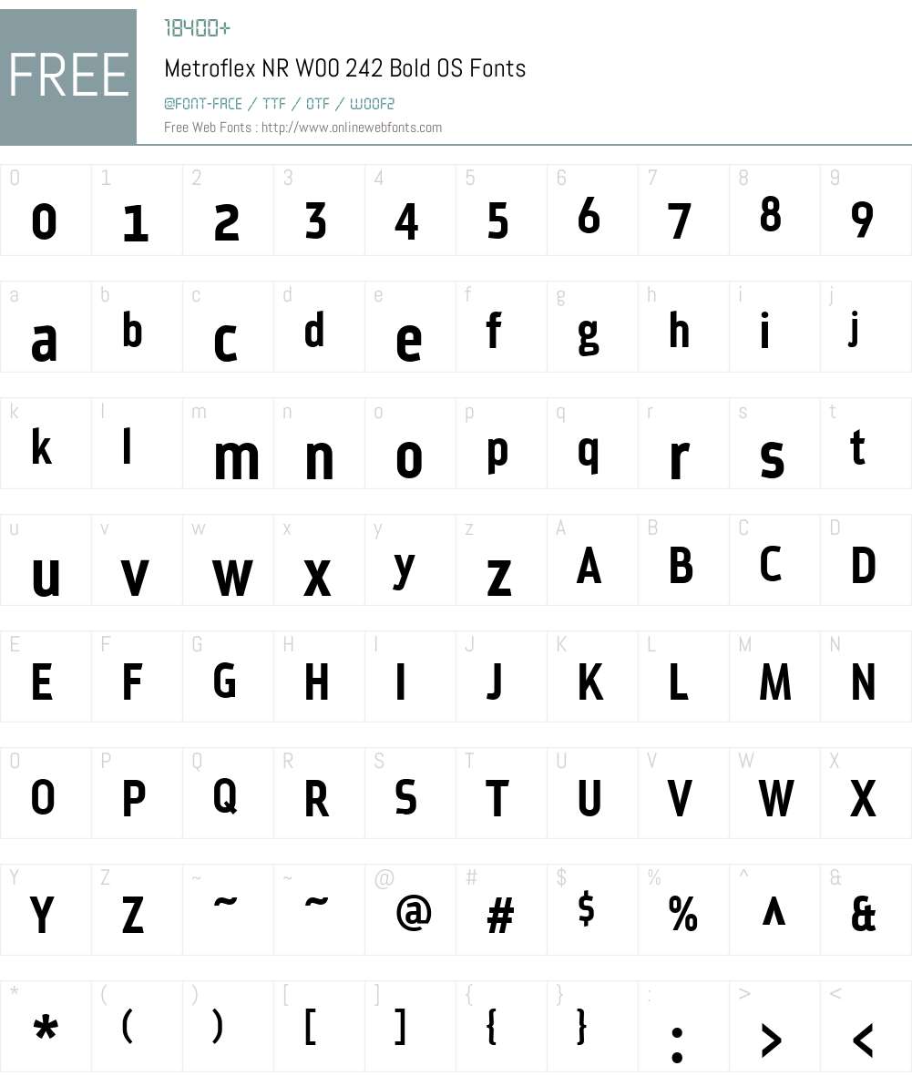Metroflex Narrow Font Screenshots
