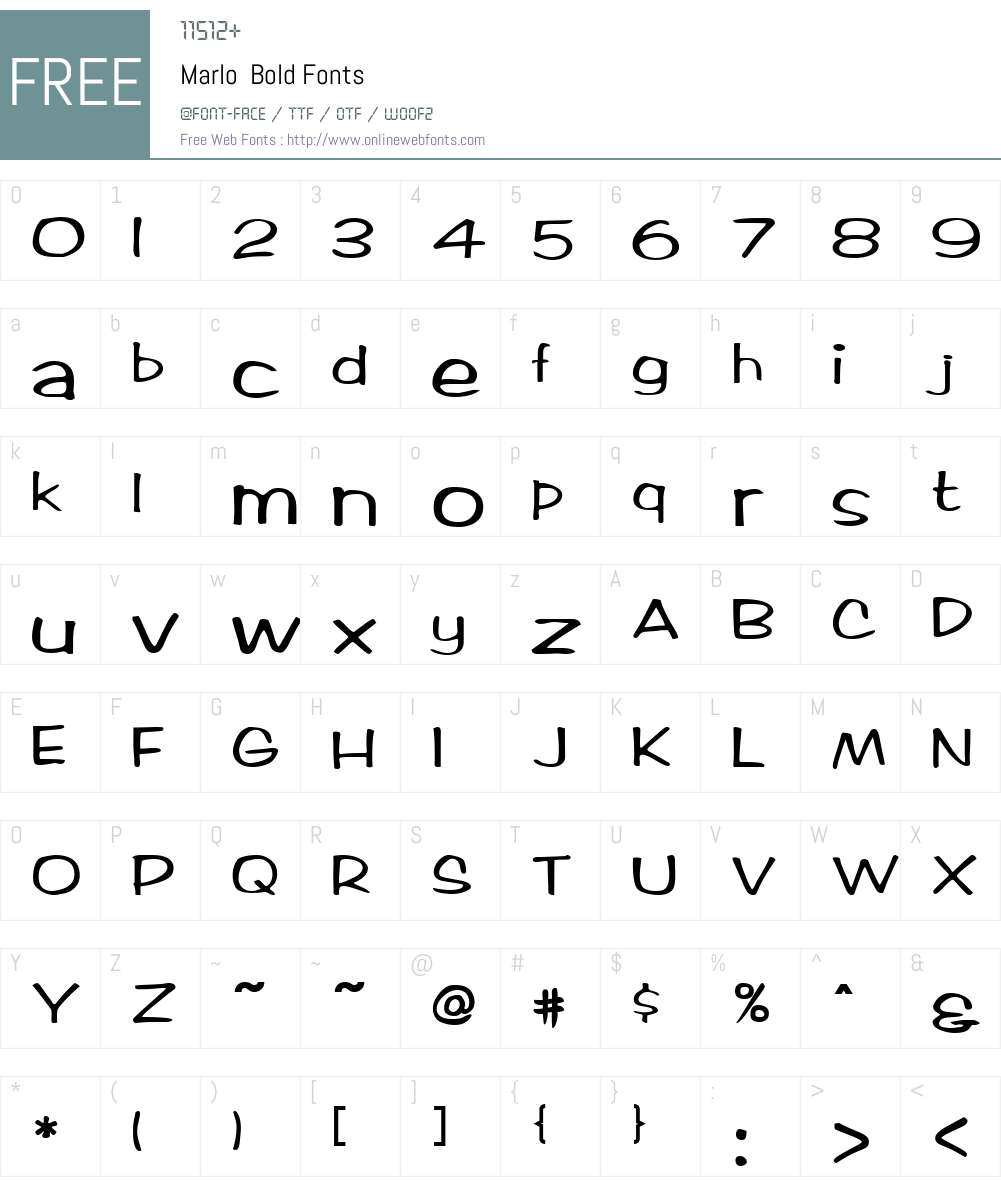 Marlo Font Screenshots