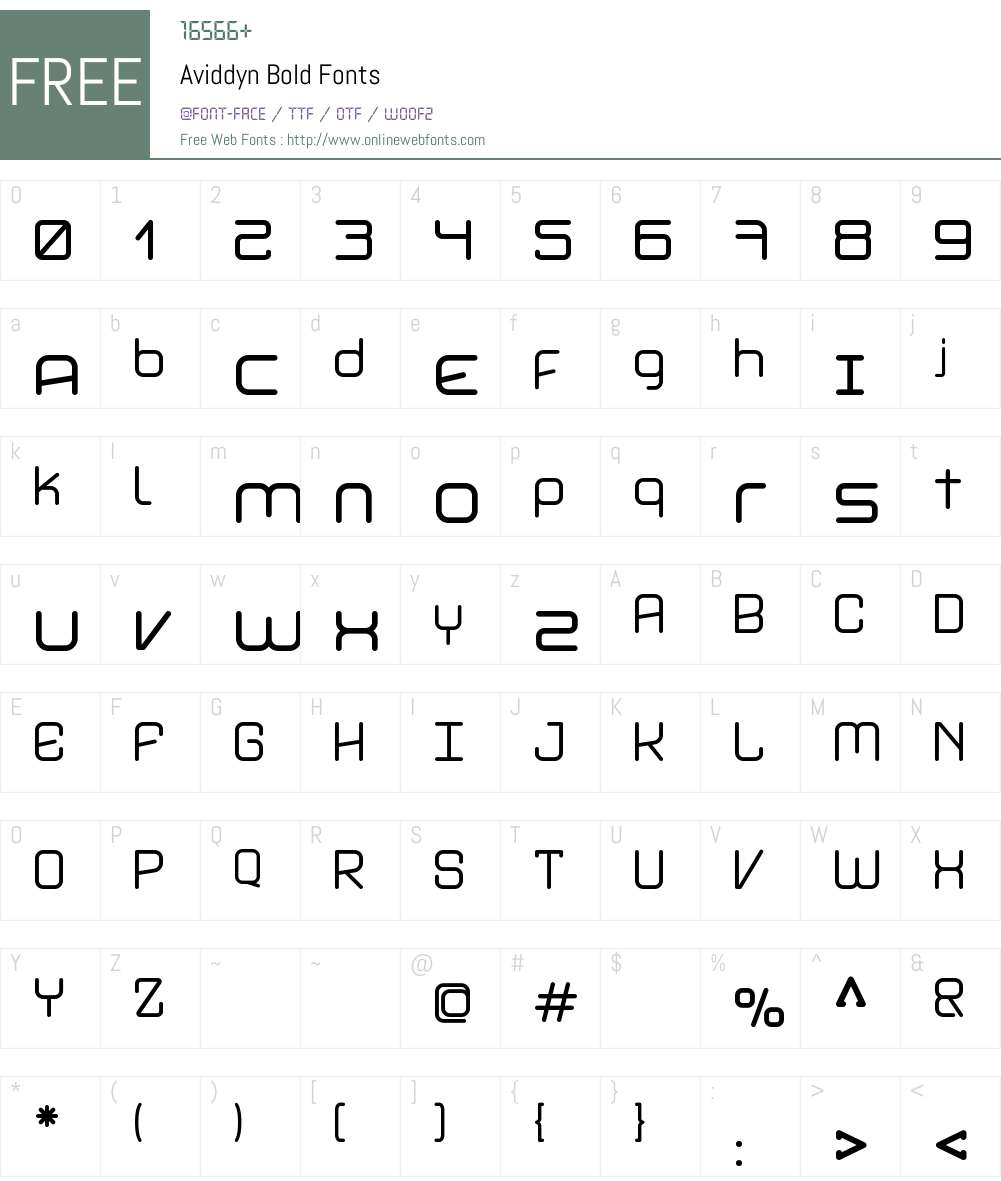 Aviddyn Font Screenshots