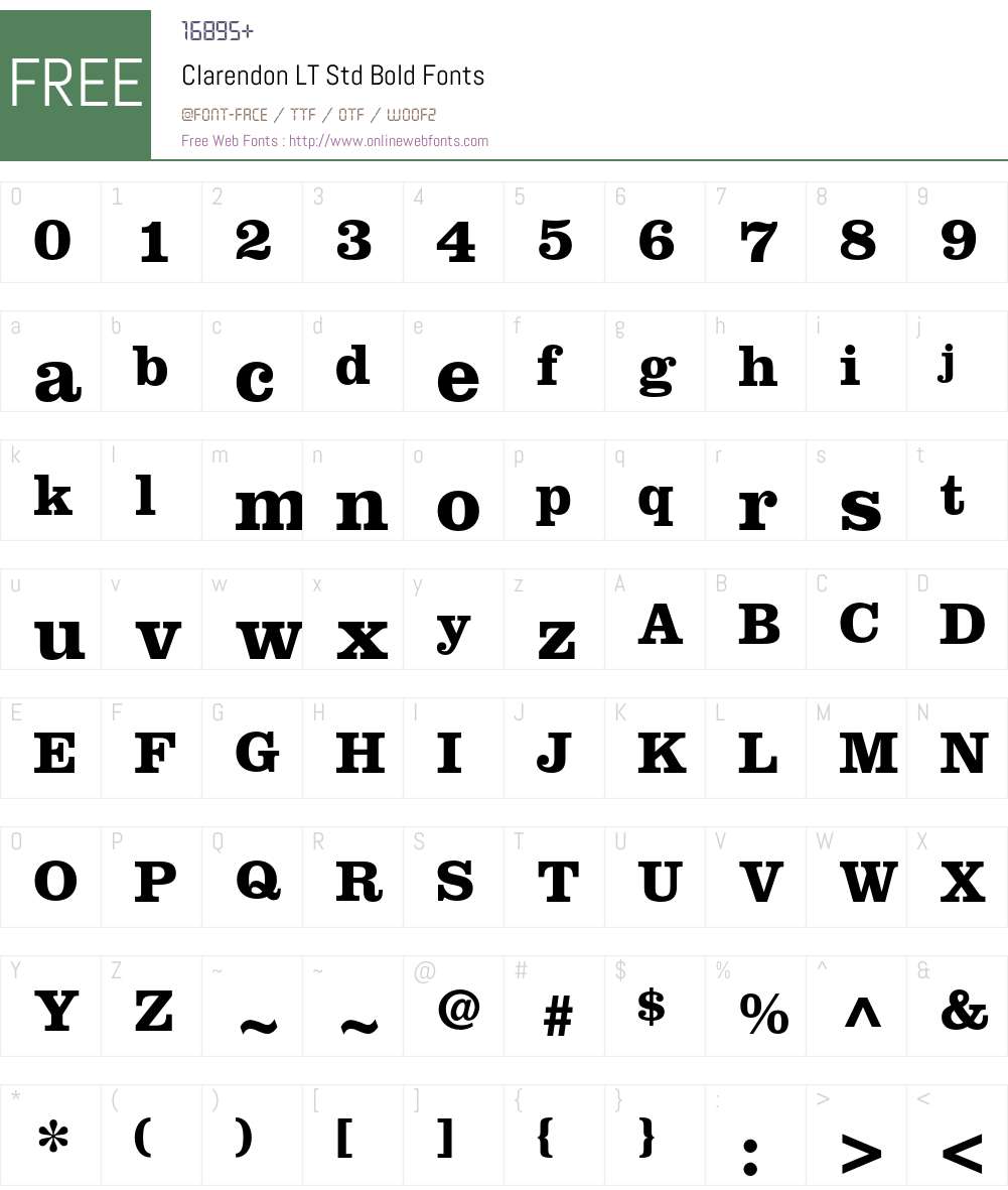 Clarendon LT Std Font Screenshots