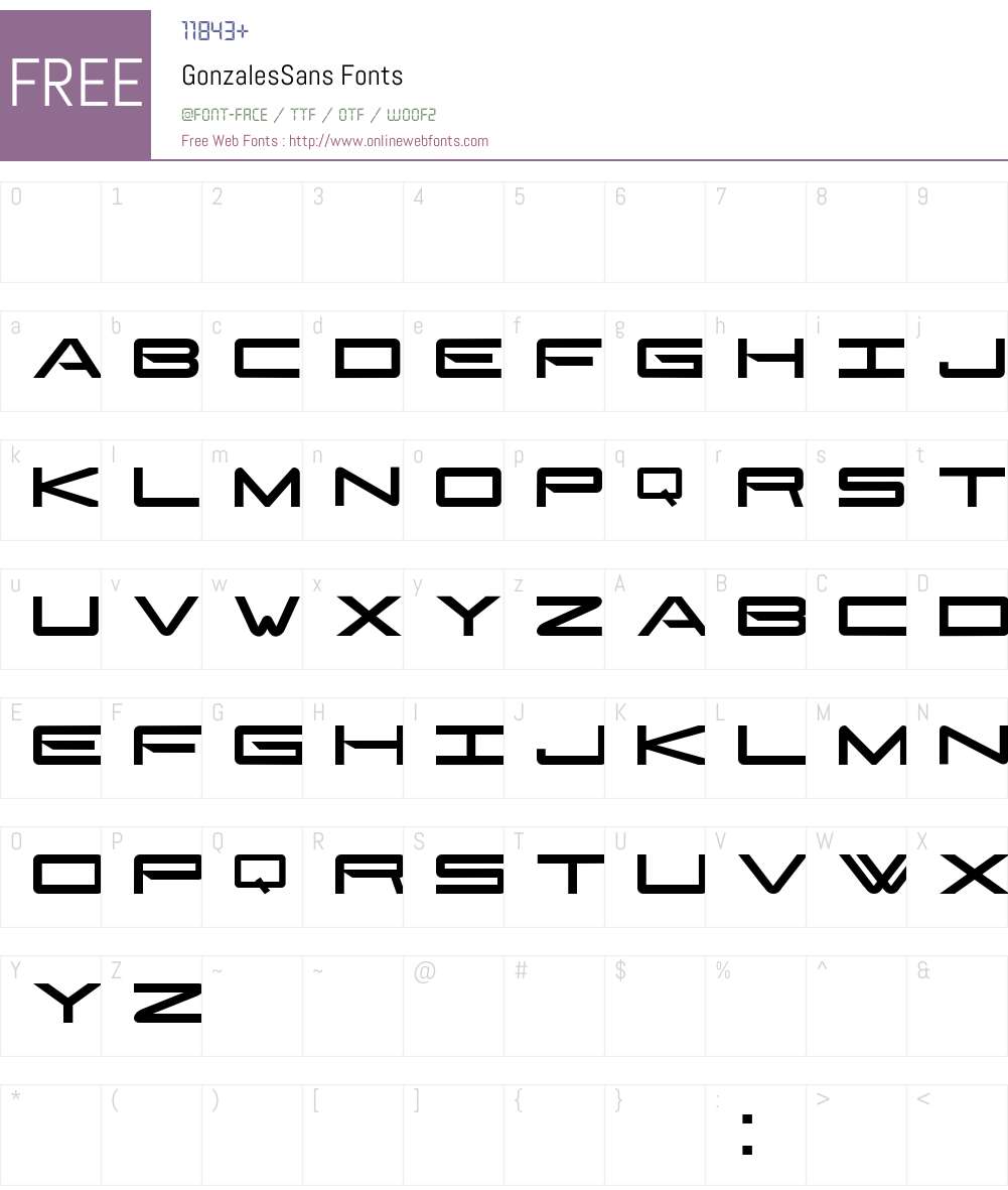 GonzalesSans Font Screenshots