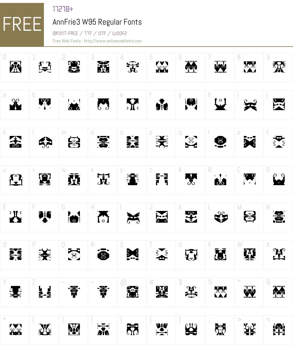 AnnFrie3 Font Screenshots