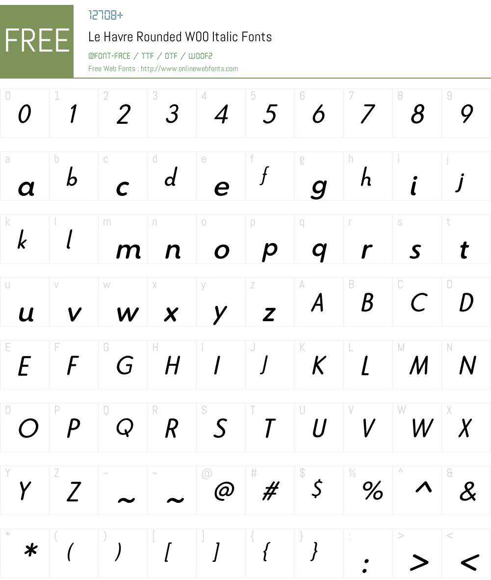 Le Havre Rounded Italic Font Screenshots
