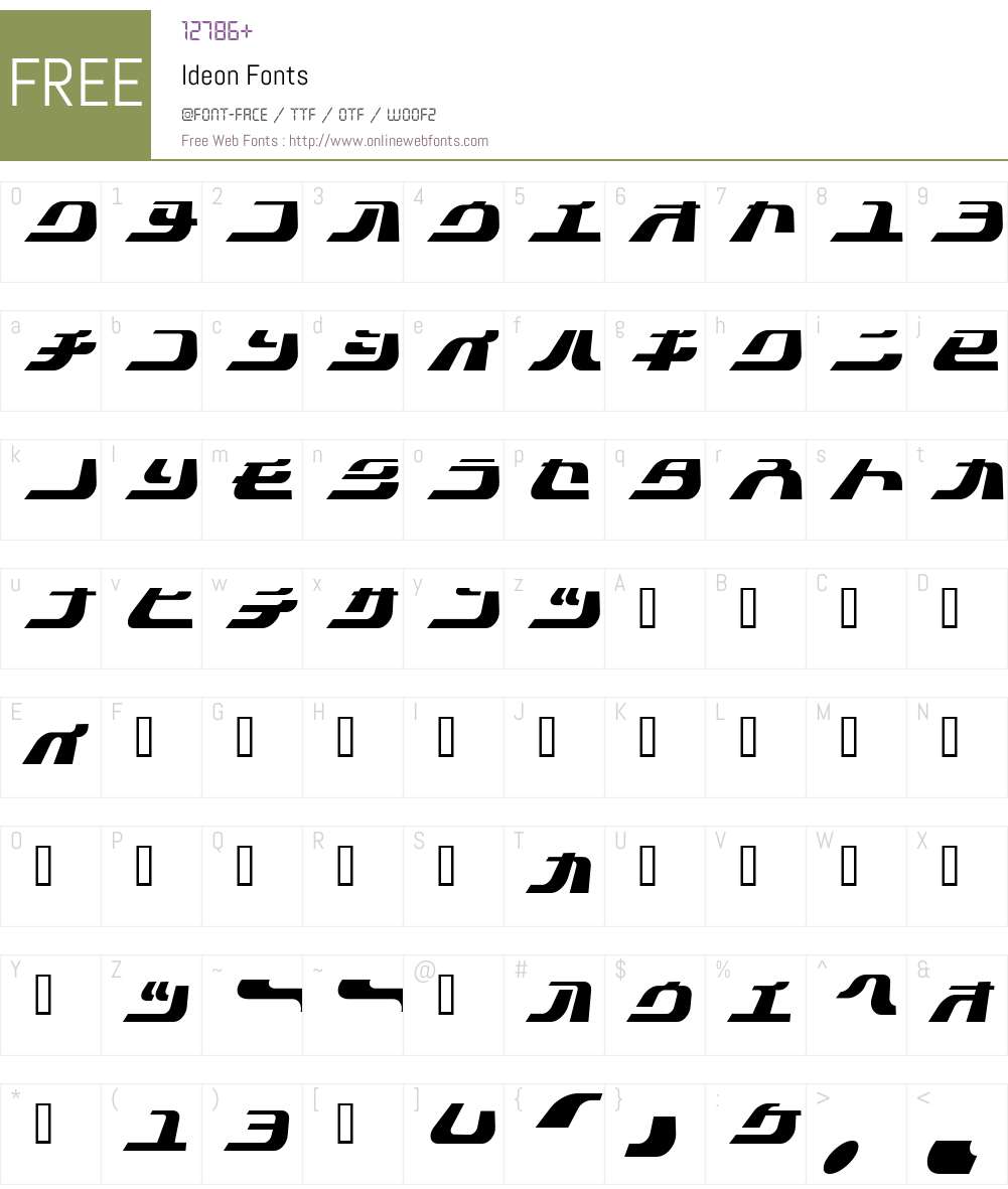 Ideon Font Screenshots