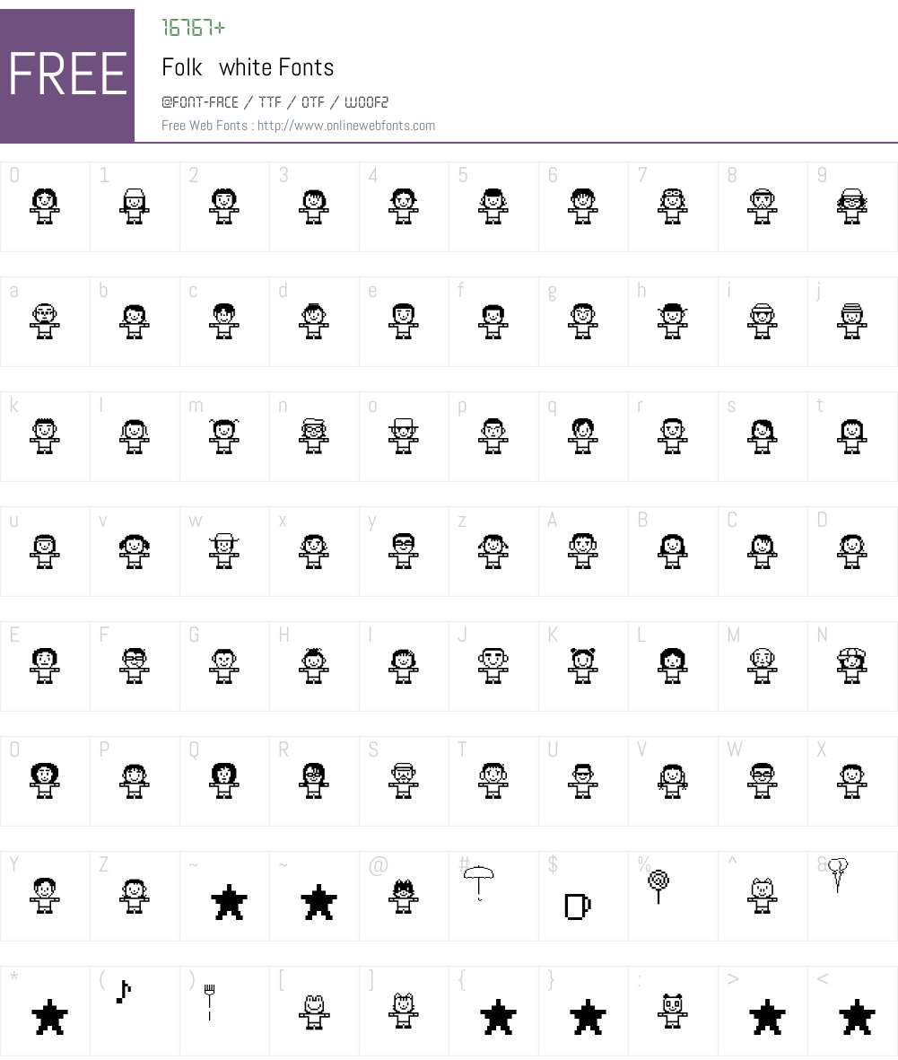 Folk Font Screenshots
