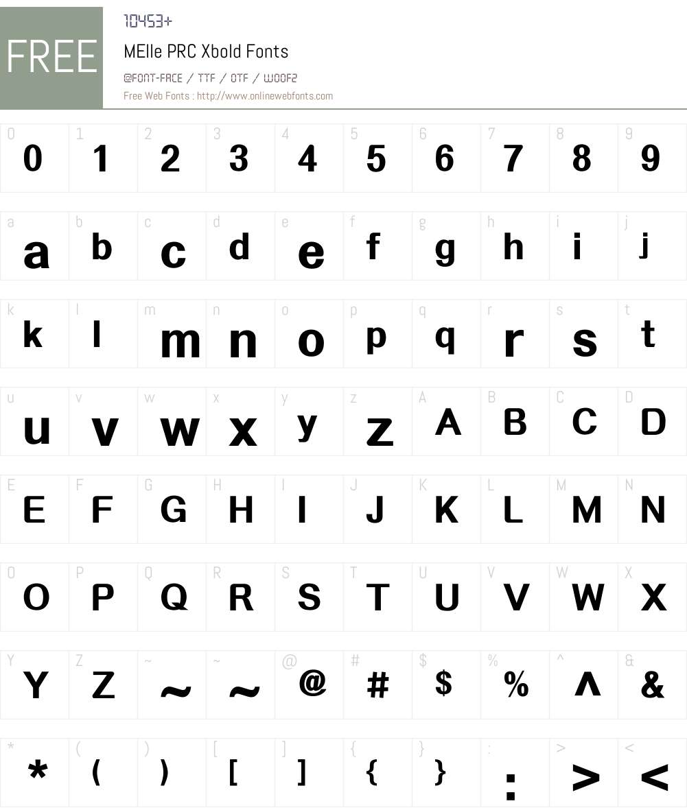 M Elle PRC Font Screenshots