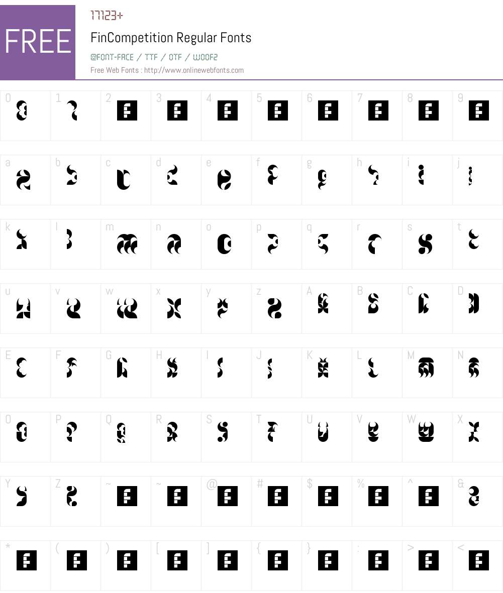 FinCompetition Font Screenshots