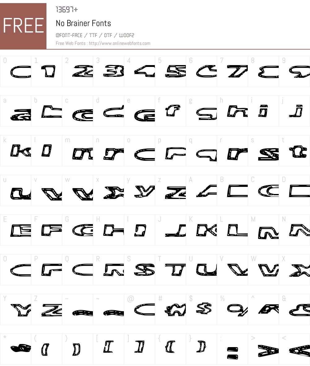 No Brainer Font Screenshots