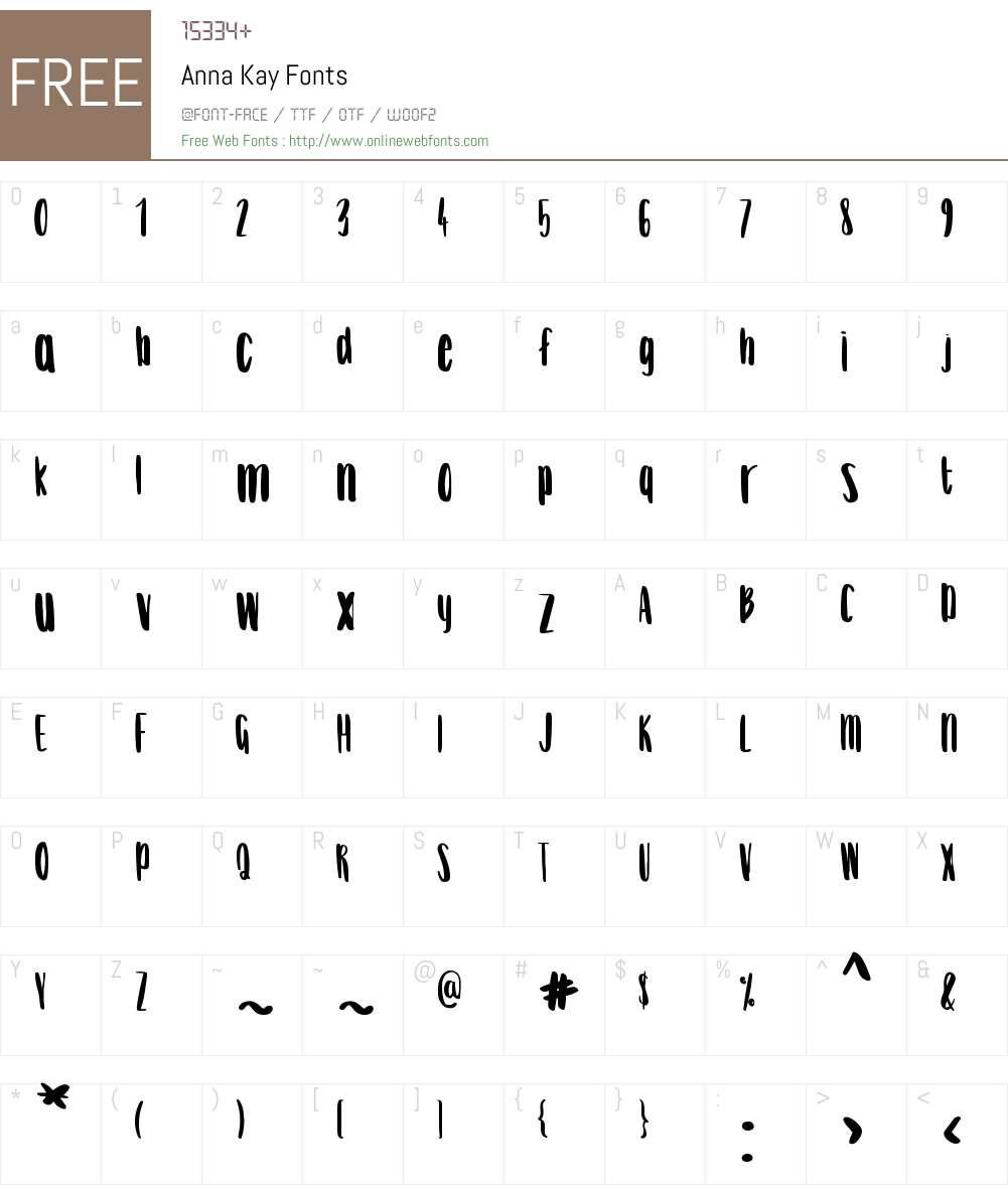 Anna Kay Font Screenshots