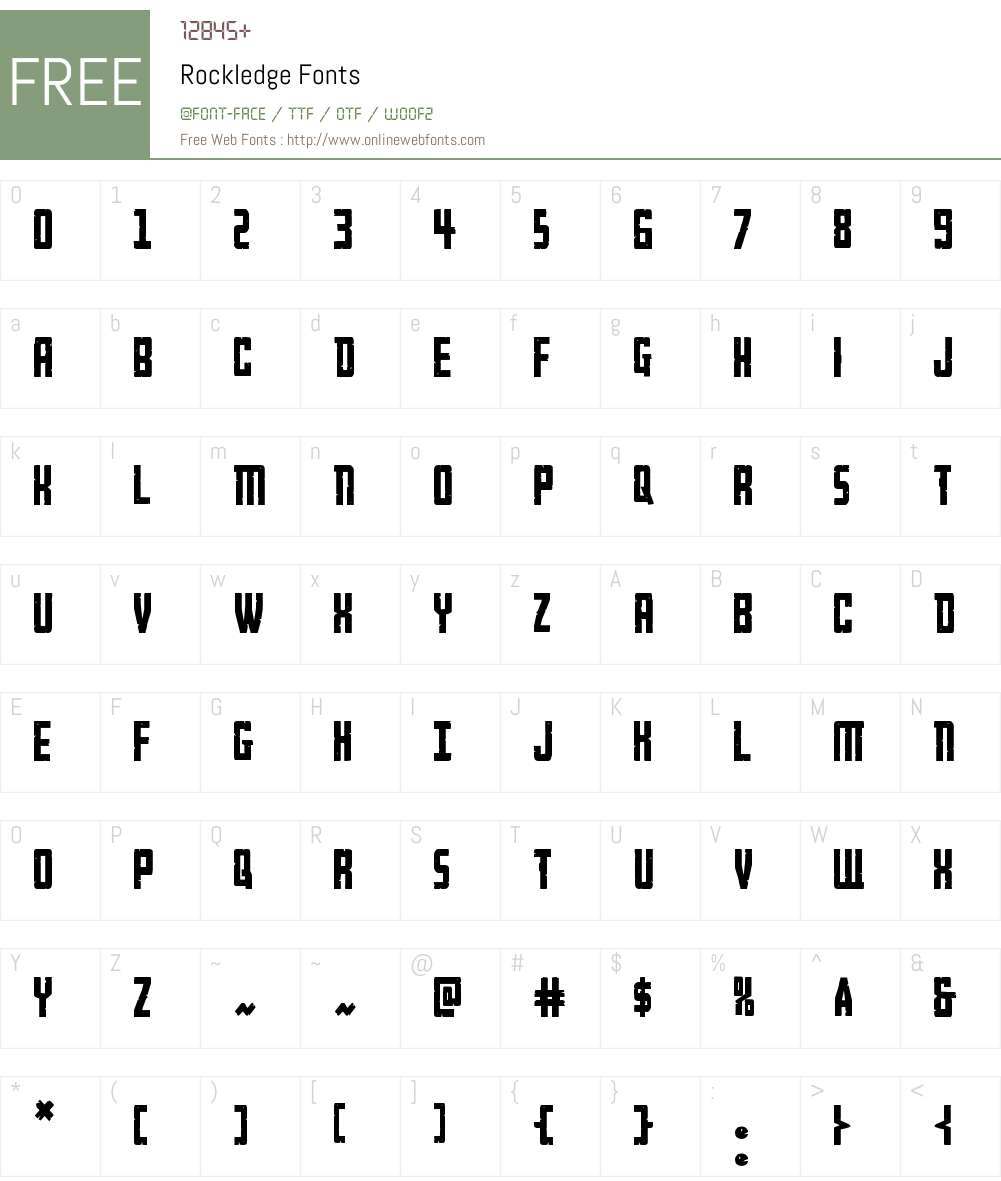 Rockledge Font Screenshots
