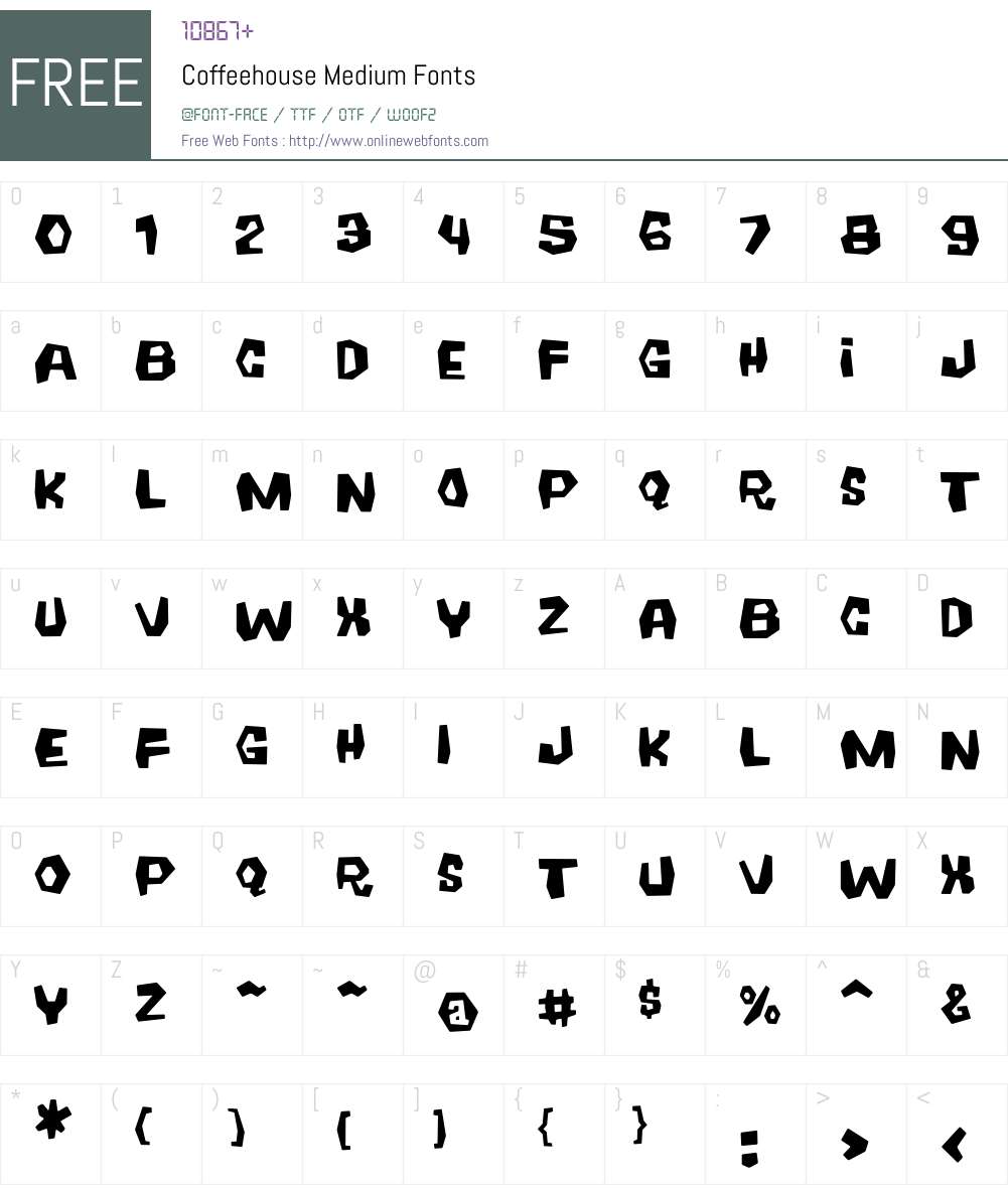 Coffeehouse Font Screenshots